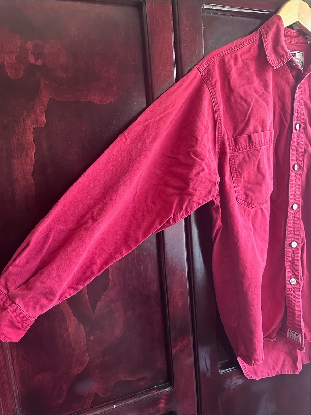 90s Vintage Levi's Red Lightweight Shirt Jacket